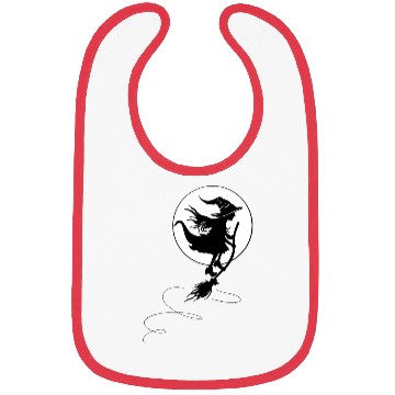 Discover Witch Wizard Broom Halloween Bibs
