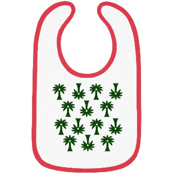 Discover Green Palm Tree Pattern Bibs