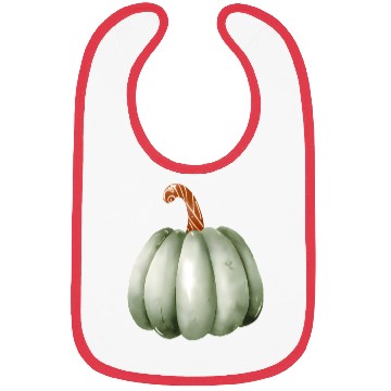 Discover Green Pumpkin Watercolor Bibs