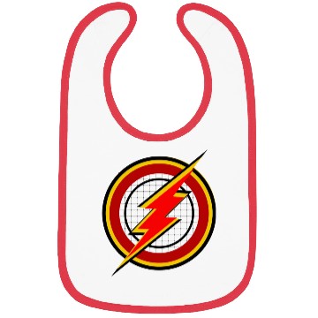 Discover Red and yellow color Gorilla thunder circle design Bibs