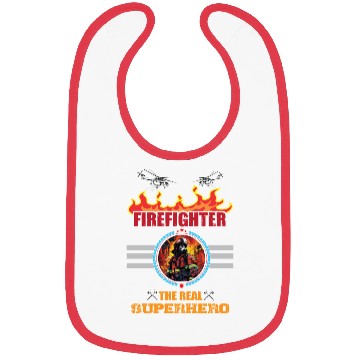 Discover Fire Fighter Bibs-Superhero Bibs
