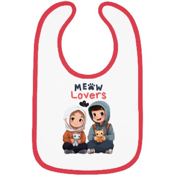Discover meow lovers Bibs