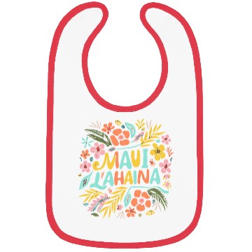 Discover Maui Strong Lahaina Flower floral Bibs