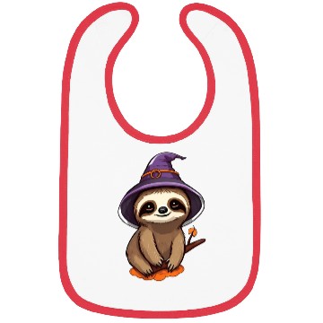 Discover Cute Halloween sloth with a witch hat. Bibs