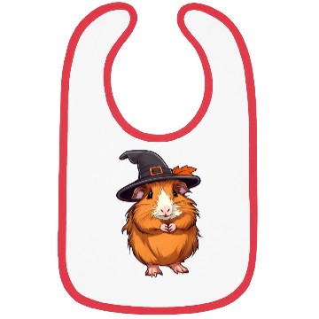 Discover Cute Halloween guinea pig with a witch hat. Bibs