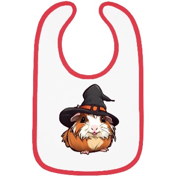 Discover Cute Halloween guinea pig with a witch hat. Bibs