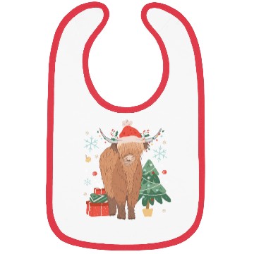Discover Scottish Highland Cow Christmas Costume Bibs