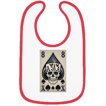 Discover card with skeleton head (halloween design) Bibs