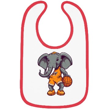 Discover Basketball elephant Bibs