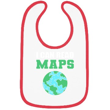 Discover Can Read Maps Geographer Gift Bibs
