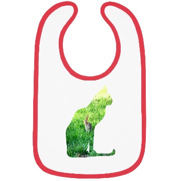 Discover Cat Ate The Rabbit in The Grass Bibs