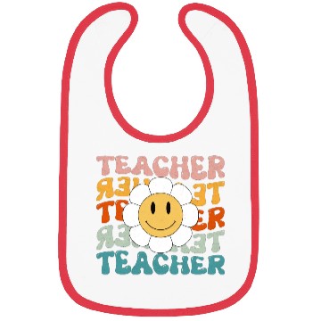 Discover Funny Hippie Face Teacher Bibs