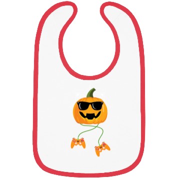 Discover Halloween Jack O Lantern Gamer Boys Kids Men Bibs