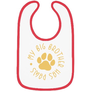 Discover My Big Brother Has Paws Bibs