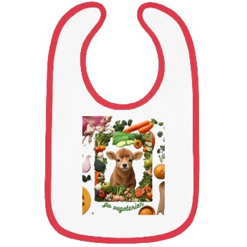 Discover cow animal vegetarian Bibs
