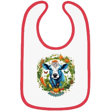 Discover cow animals vegetarian Bibs