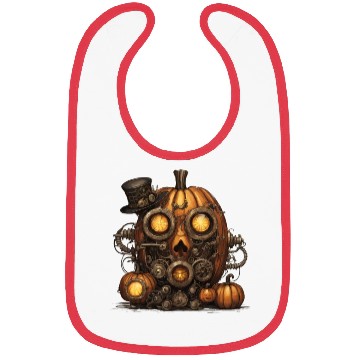 Discover Spooky Retro Gothic Halloween Steampunk Pumpkin Bibs