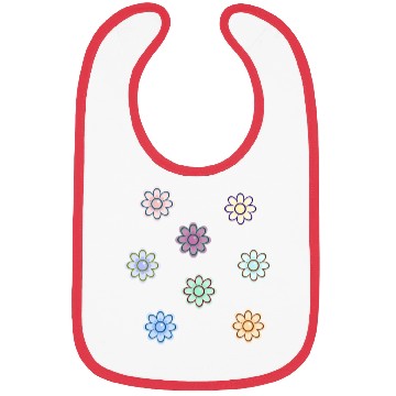 Discover Colorful Flowers Bibs