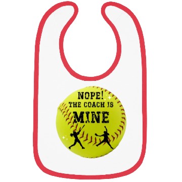 Discover Nope, the coach is mine! Softball fun. Bibs