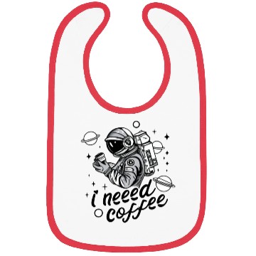 Discover D83D DE80 Astronaut Asking for Coffee, Whimsical Designs Bibs