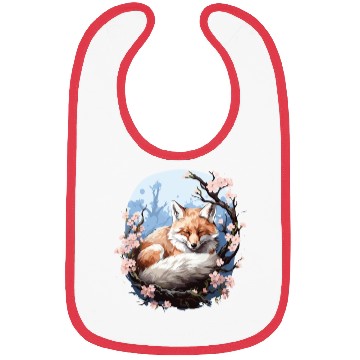 Discover Sleeping Fox Sleepyhead Napping Sleep Fox Lover Bibs