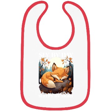 Discover Sleeping Fox Sleepyhead Napping Sleep Fox Lover Bibs