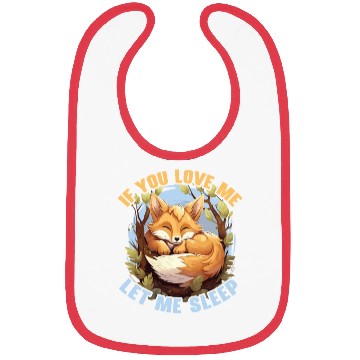 Discover Sleeping Fox Sleepyhead Napping Sleep Fox Lover Bibs