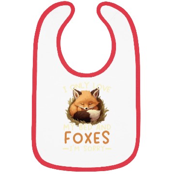 Discover Sleeping Fox Sleepyhead Napping Sleep Fox Lover Bibs
