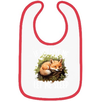 Discover Sleeping Fox Sleepyhead Napping Sleep Fox Lover Bibs