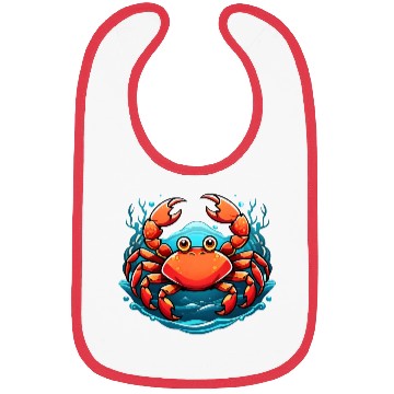 Discover funny crab Bibs