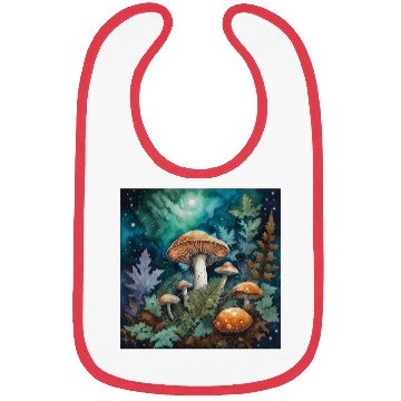 Discover Full Moon Mushroom Nature Bibs