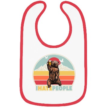 Discover I Hate People Bear Bibs