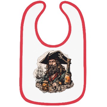 Discover Drunk Pirate / Ahoi / Anchor / Rum / Ship / Boat Bibs