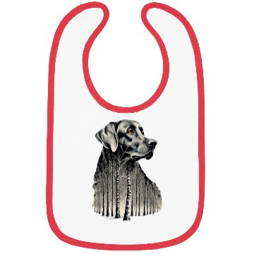 Discover Funny black labrador charcoal drawing Bibs