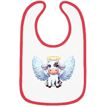 Discover cow angel wings farm halo Bibs