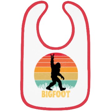 Discover Funny Bigfoot Rock Roll retro Bibs
