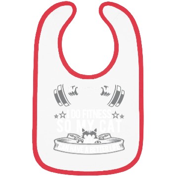 Discover Fitness Workout Gym Cat Bibs