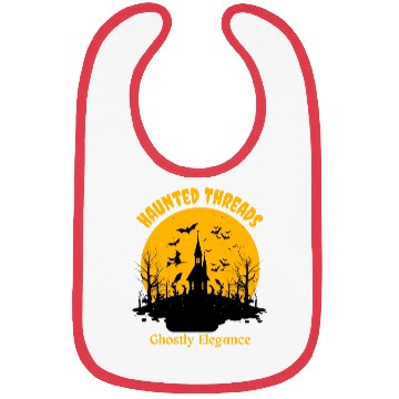 Discover Haunted Threads Ghostly Elegance design Bibs