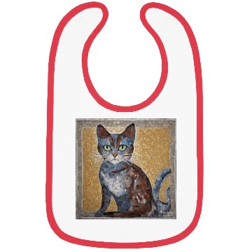 Discover mosaic cat Bibs