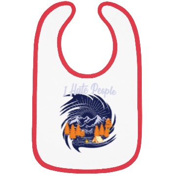 Discover I hate people hiking design Bibs