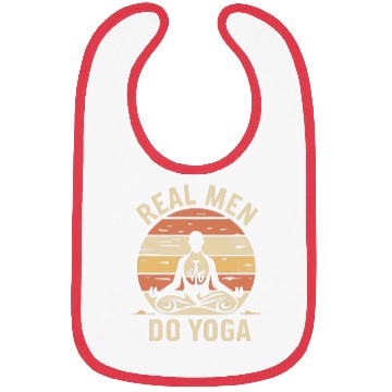 Discover Authentic Man Doing Yoga Sunset Design Bibs