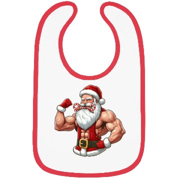 Discover Muscular Santa Fit for the holidays Bibs