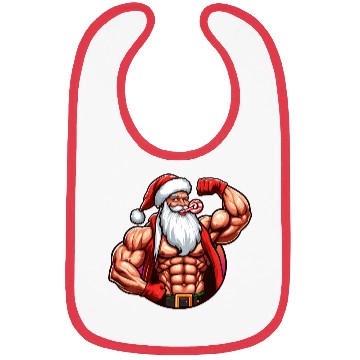 Discover Muscular Santa Fit for the holidays Bibs