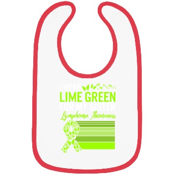 Discover Lymphoma Warrior Bibs, I Wear Lime Green For My