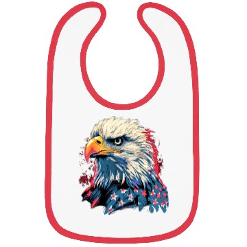 Discover Patriotic American Eagle 1980s Bibs