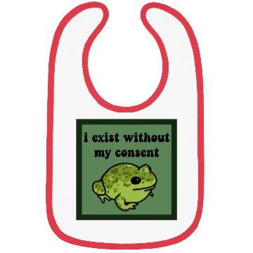 Discover I Exist Without My Consent Frog Bibs