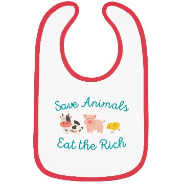 Discover Save Animals Eat the Rich Bibs