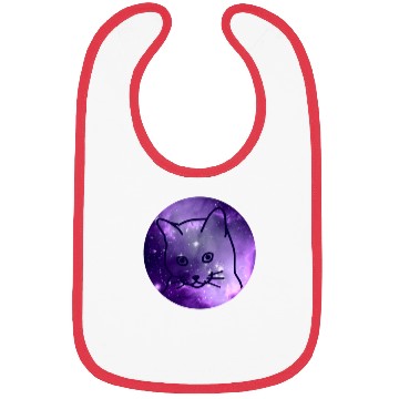 Discover Galaxy Space Cat Funny Cat Lover Bibs
