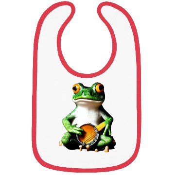 Discover Frog Playing Banjo Bibs
