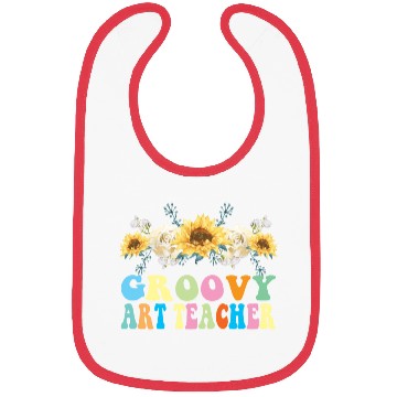 Discover Groovy Art Teacher Flower Gift Bibs